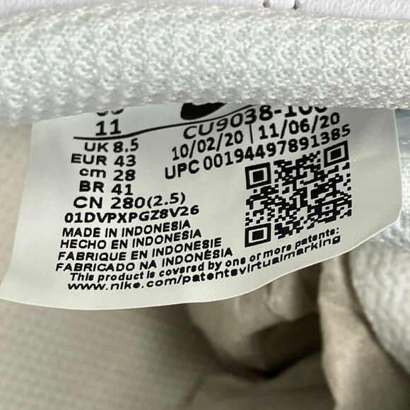 Nike Court Royale 2 Triple White Low Top Sneakers Womens 11 - Picture 3 of 14